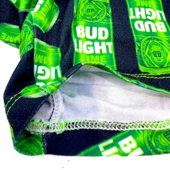 CRAZY BOXER BUD LIGHT GREEN & BLACK COLOR LARGE SIZE 92% POLYESTER 8% ELASTHANNE - Picture 7 of 10